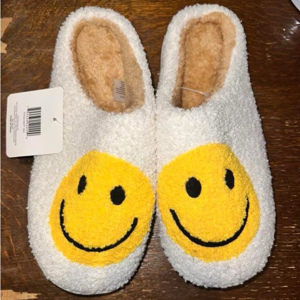 Cozy Smiley Face Slippers